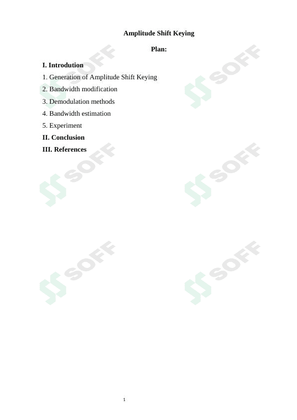 Amplitude Shift Keying 1
