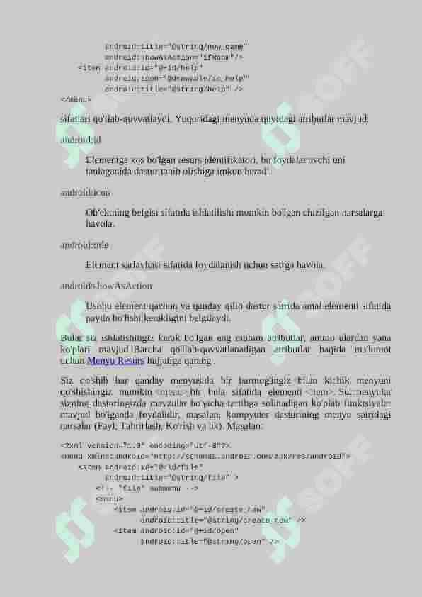 Android Studio muhitida menyular va dialoglar bilan ishlash 3