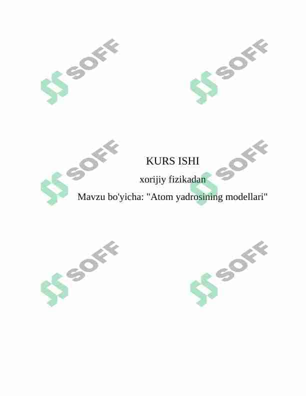 Atom yadrosining modellari