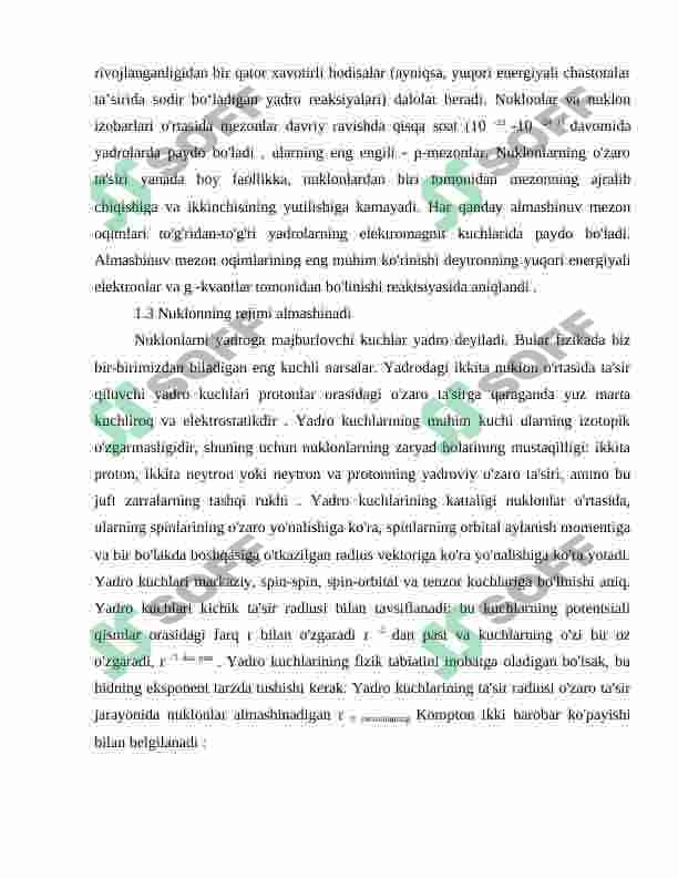 Atom yadrosining modellari 6