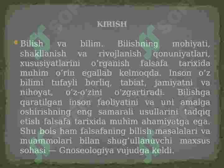 Bilish falsafasi 3