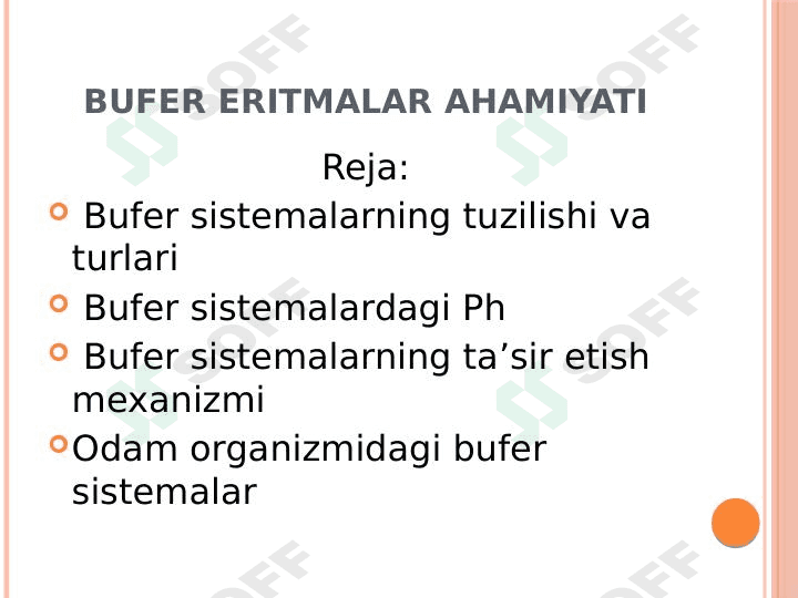 Bufer eritmalar ahamiyati 1