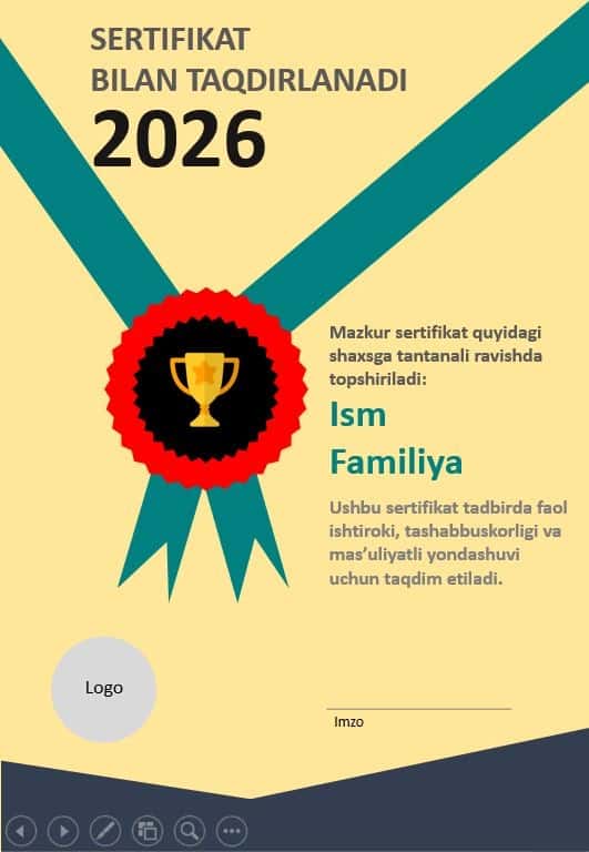 Sertifikat, Certificate, Сертификат 2