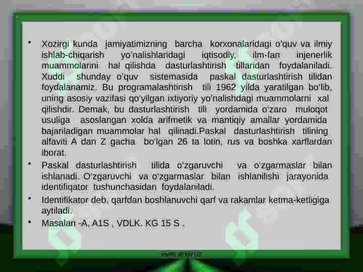 Dasturlash asoslari 3