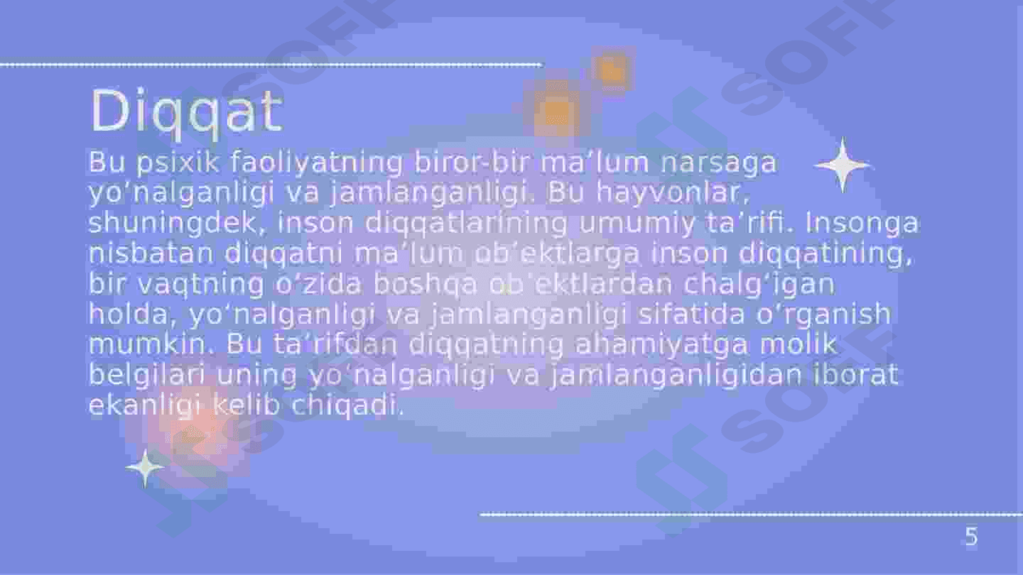 Diqqat va sezgi 5