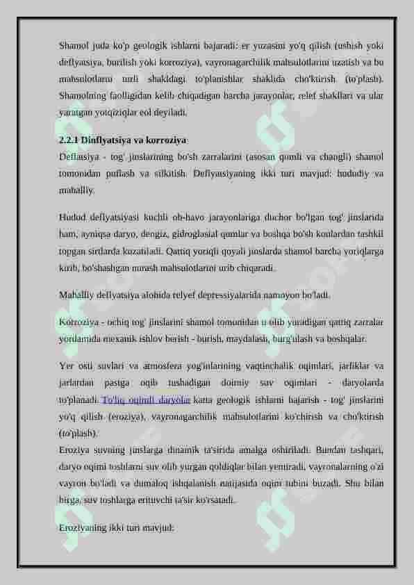 Ekzogen jarayonlar 5