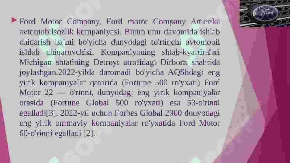 FORD VS GM 2