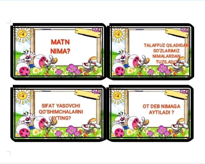 Tarqatma material ona tili 2
