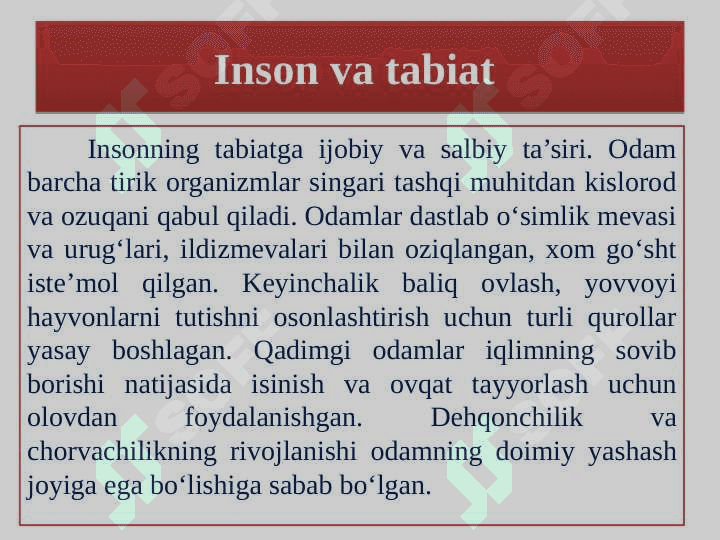 Inson va tabiat 5