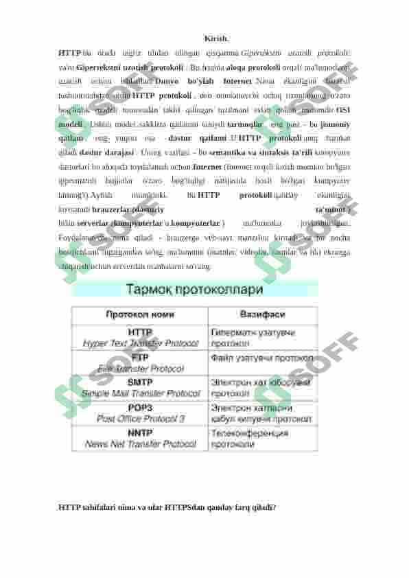 HTTP-gipermatnlarni uzatish protokoli 5