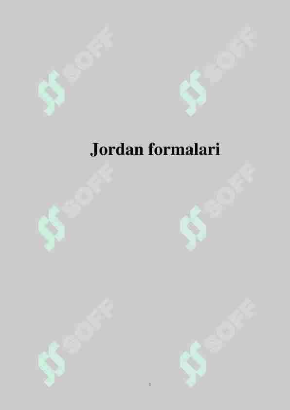 Jordan formalari