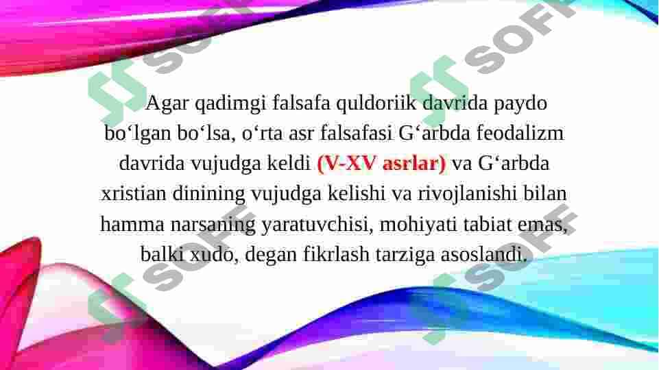 O'rta asrlar g'arb falsafasi 2