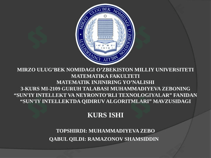 Qidiruv algoritmlari 1