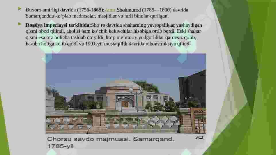Ro’yi zamin sayqali Samarqand 8