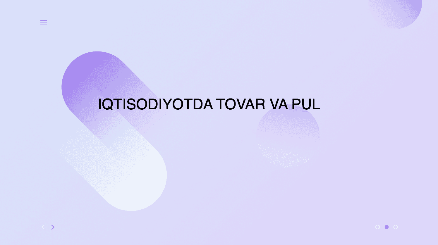 IQTISODIYOTDA TOVAR VA PUl 1