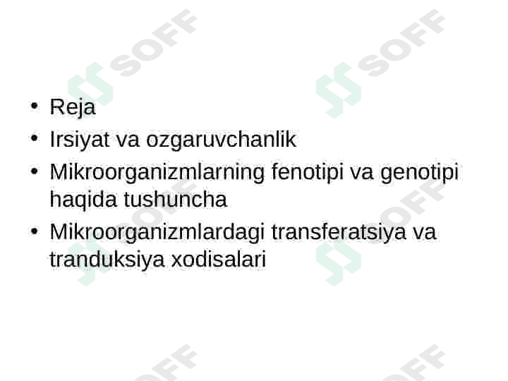 Mikroorganizmlar genetikasi 2