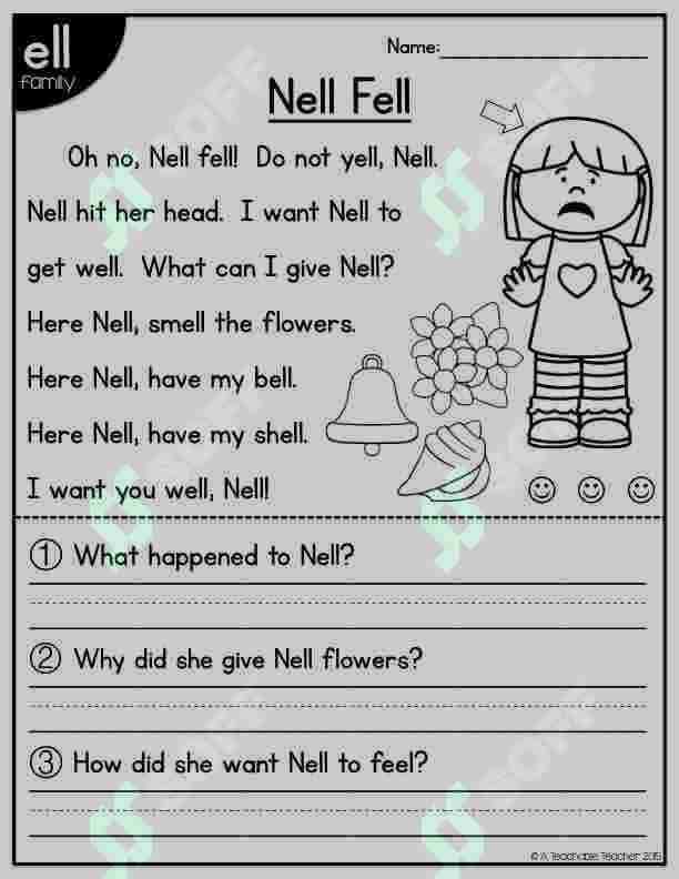 Short Vowel Passages reading elementary with activities 4