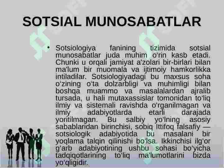 Sotsial munosabatlar 2
