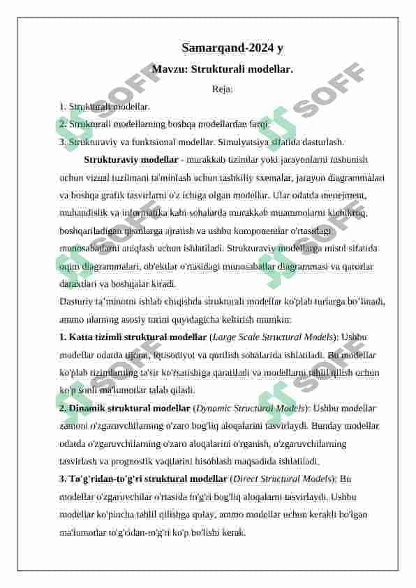 Strukturali modellar (Structural models) 2