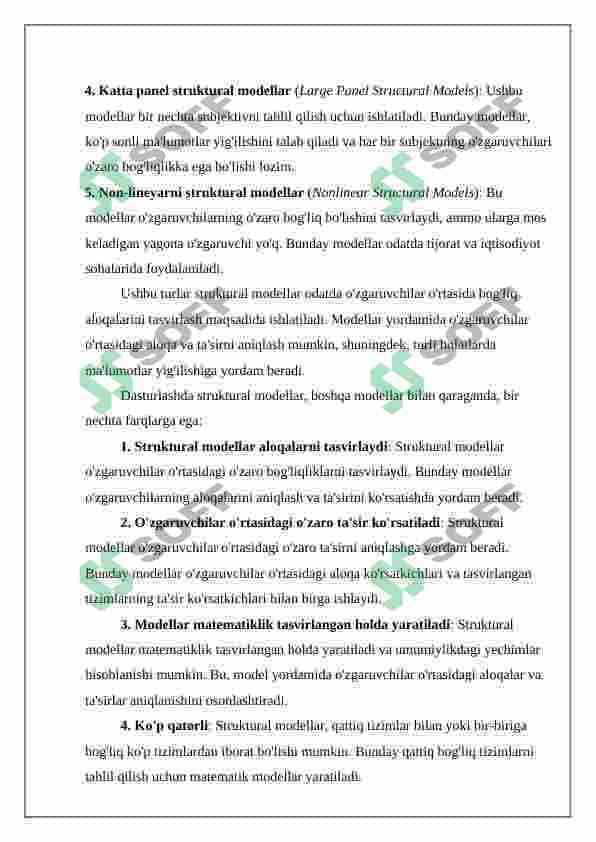 Strukturali modellar (Structural models) 3