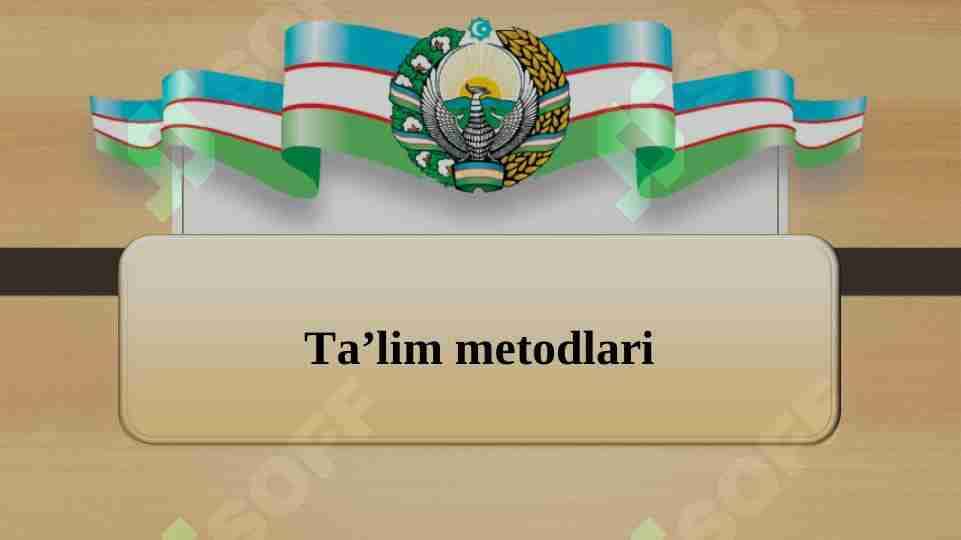 Ta’lim metodlari