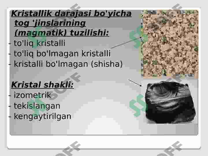 Tog` kon Tog` jinslari 7