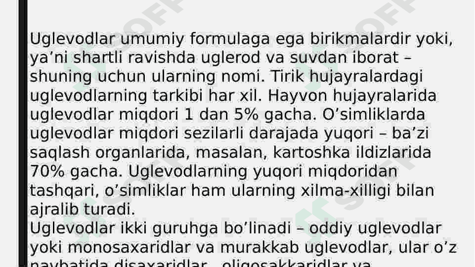 UGLEVODLAR VA ULARNING XOSSALARI 4