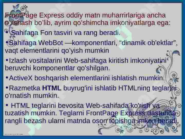 Web sahifalar yaratish 7