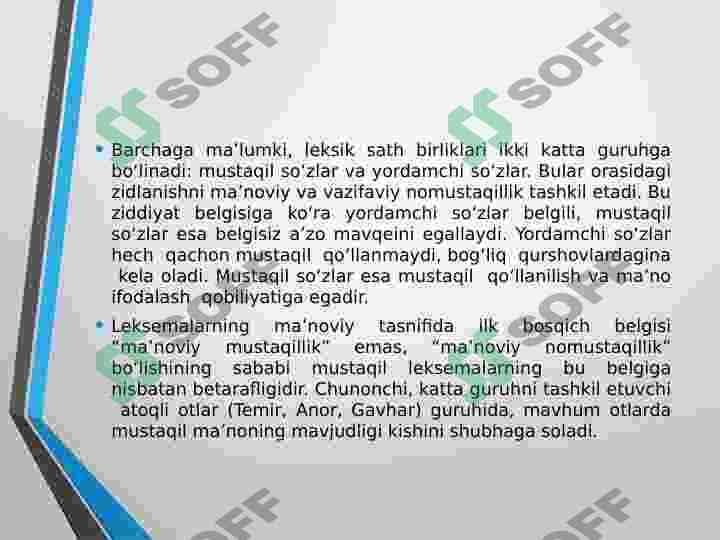 Yordamchi so’zlar 3