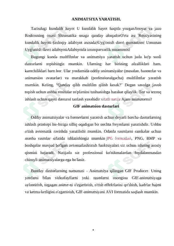 Grafik elementlar yordamida animatsiya yaratish 4