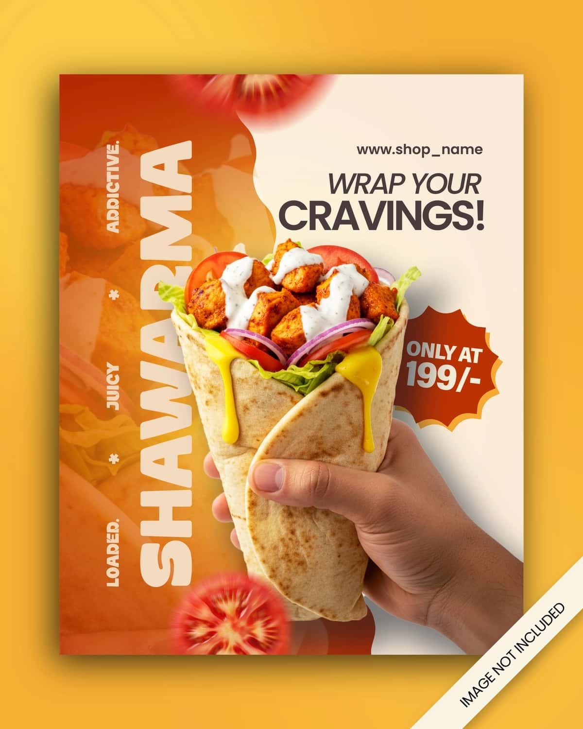 Shawarma oziq-ovqat dizayn shablon | Shawarma food design template 1