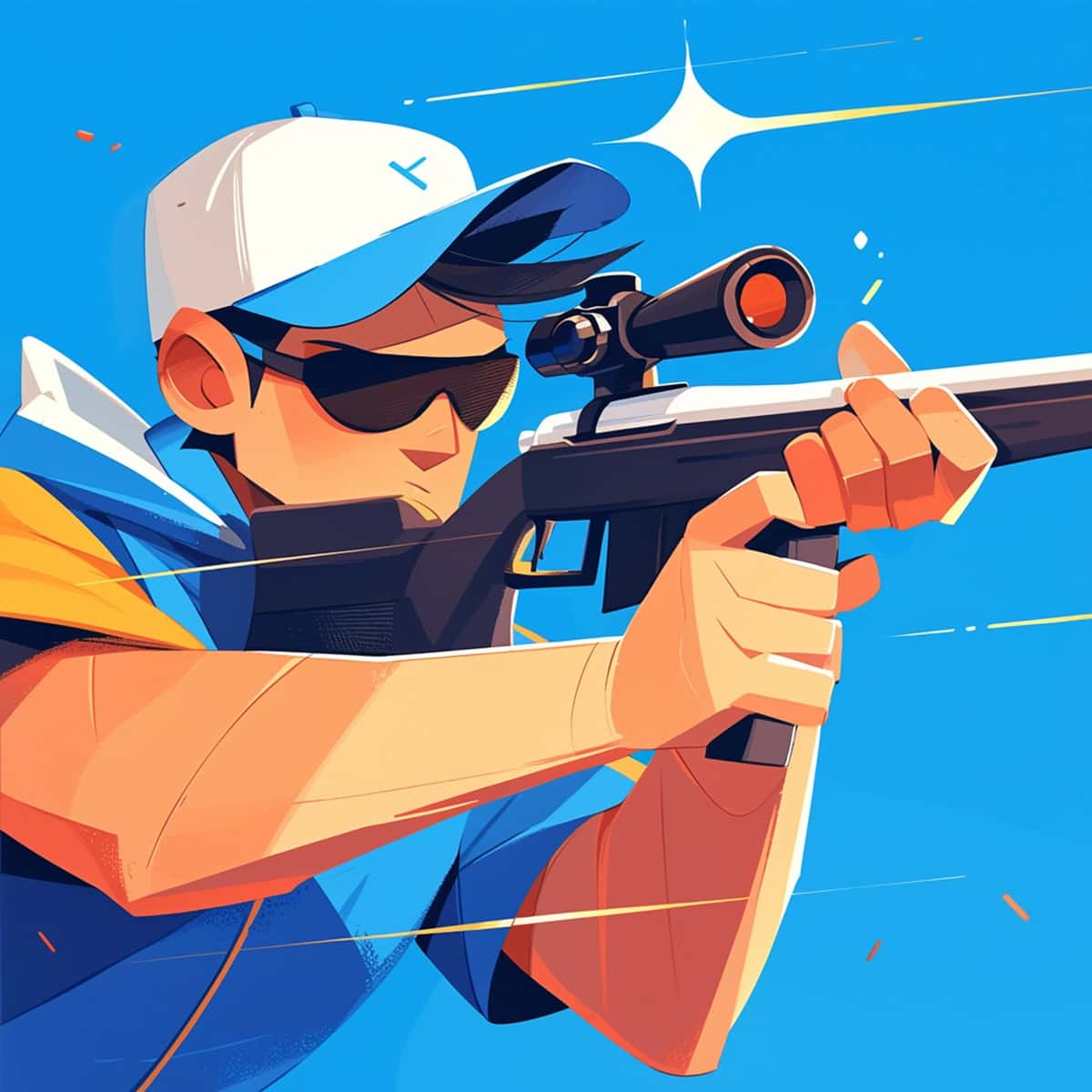 Sent-Luislik bola multfilm uslubida biatlon mashqini bajarmoqda | St louis boy practices biathlon cartoon style 1