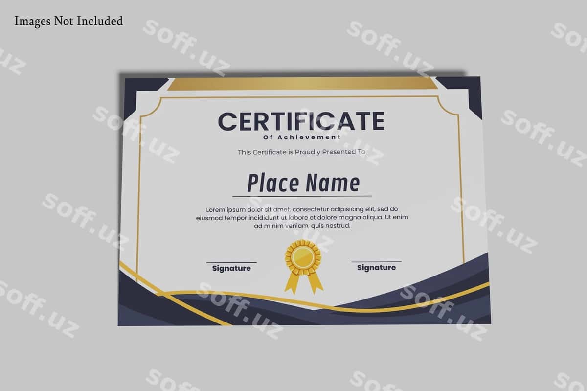 A4 sertifikat mockup | A4 certificate mockup 1