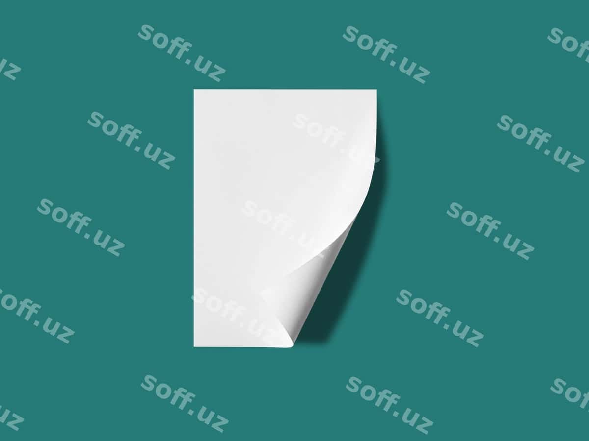 A4 varaqdagi namuna ajralangan hujjat | A4 paper mockup isolated document 1