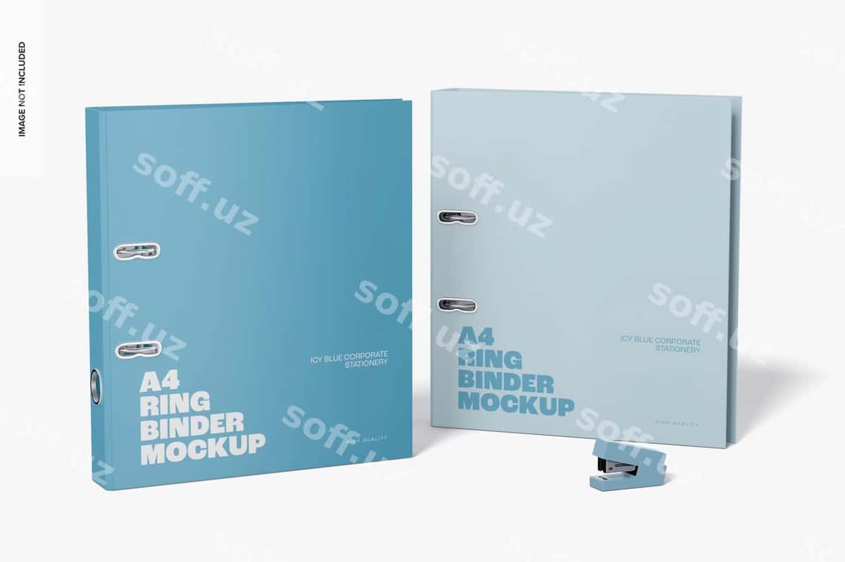 A4 halqali qo'llanmalar namunasi | A4 ring binders mockup 1