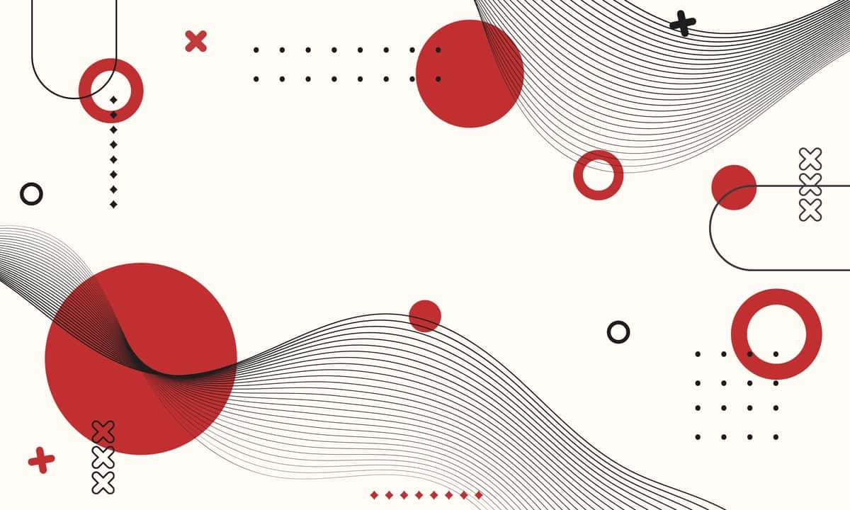 Mavhum to'lqin chizig'i geometrik shakli fon yapon uslubi dizayni | Abstract wave line geometric shape background japanese style design 1