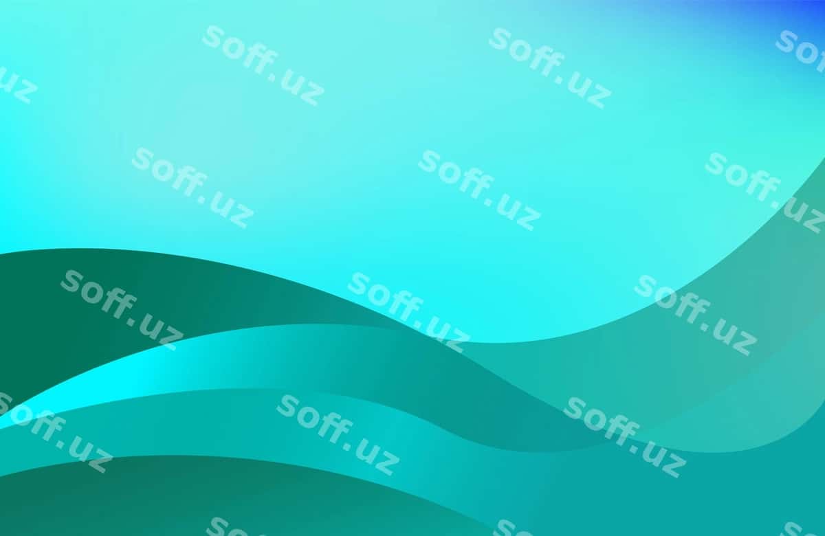 Abstrakt ko'k yashil dalg'alar orqa foni | Abstract blue green waves background 1