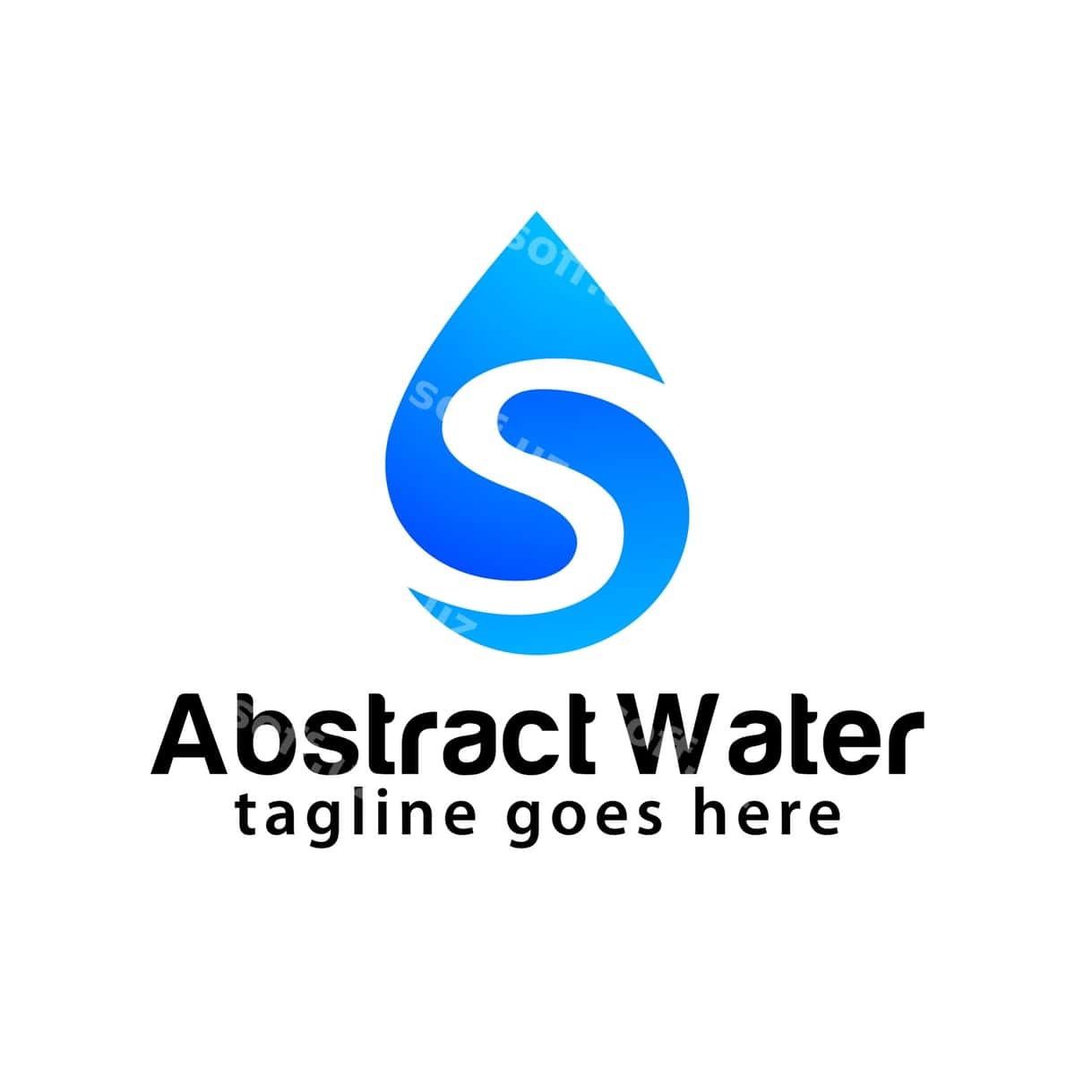 Abstrakt suv logotip dizayni shabloni | Abstract water logo design template 1