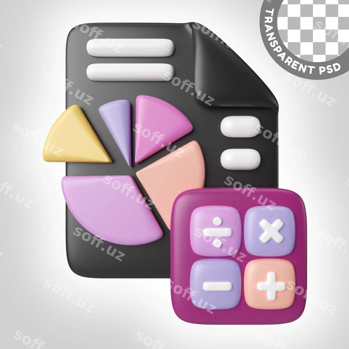 Hisob 3d illustratsiyasi ikonasi | Accounting 3d illustration icon 1