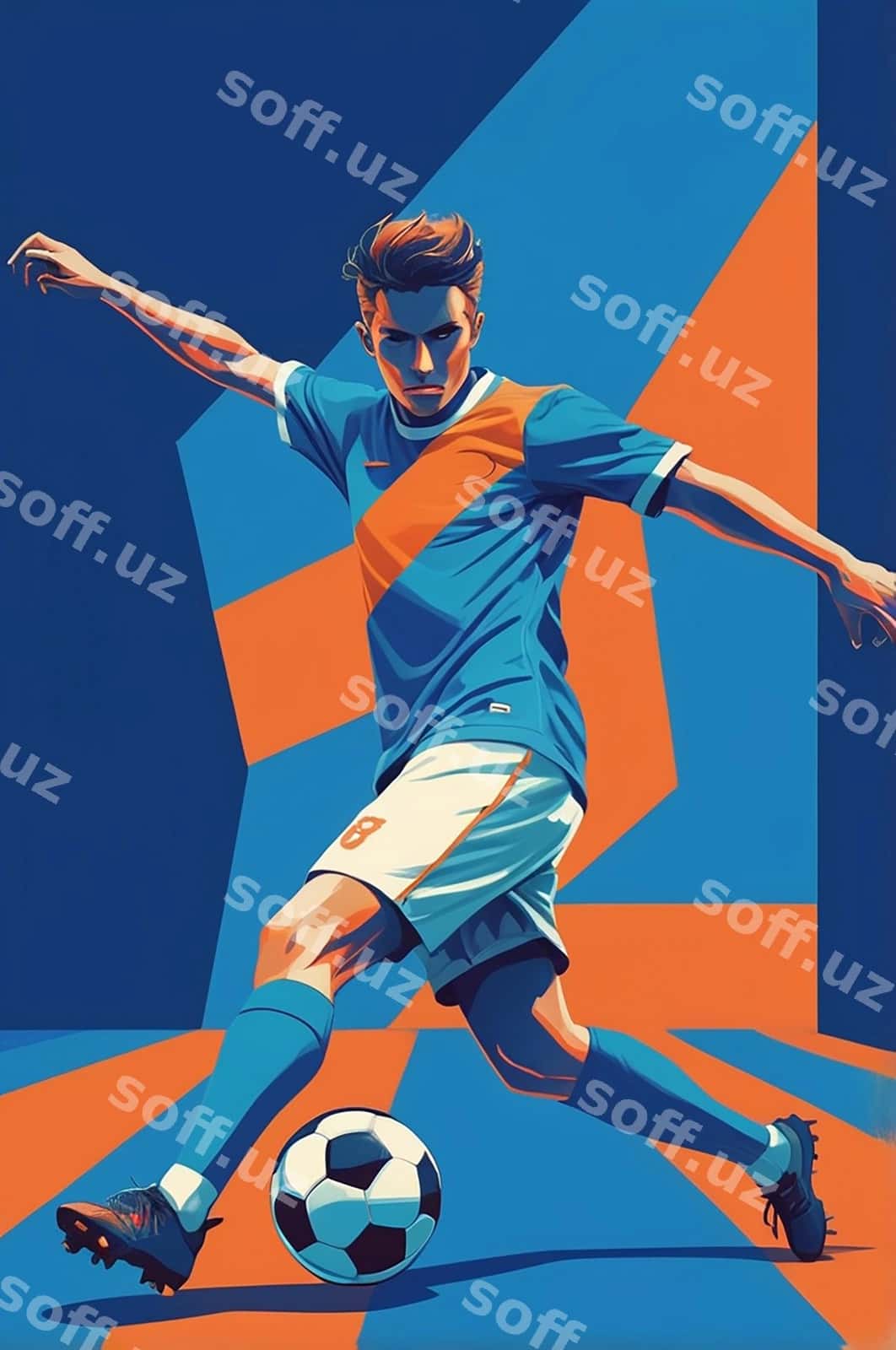 Anime futbol o'yinchi futbol to'pni tepkazayotgan | Anime soccer player kicking soccer ball 1