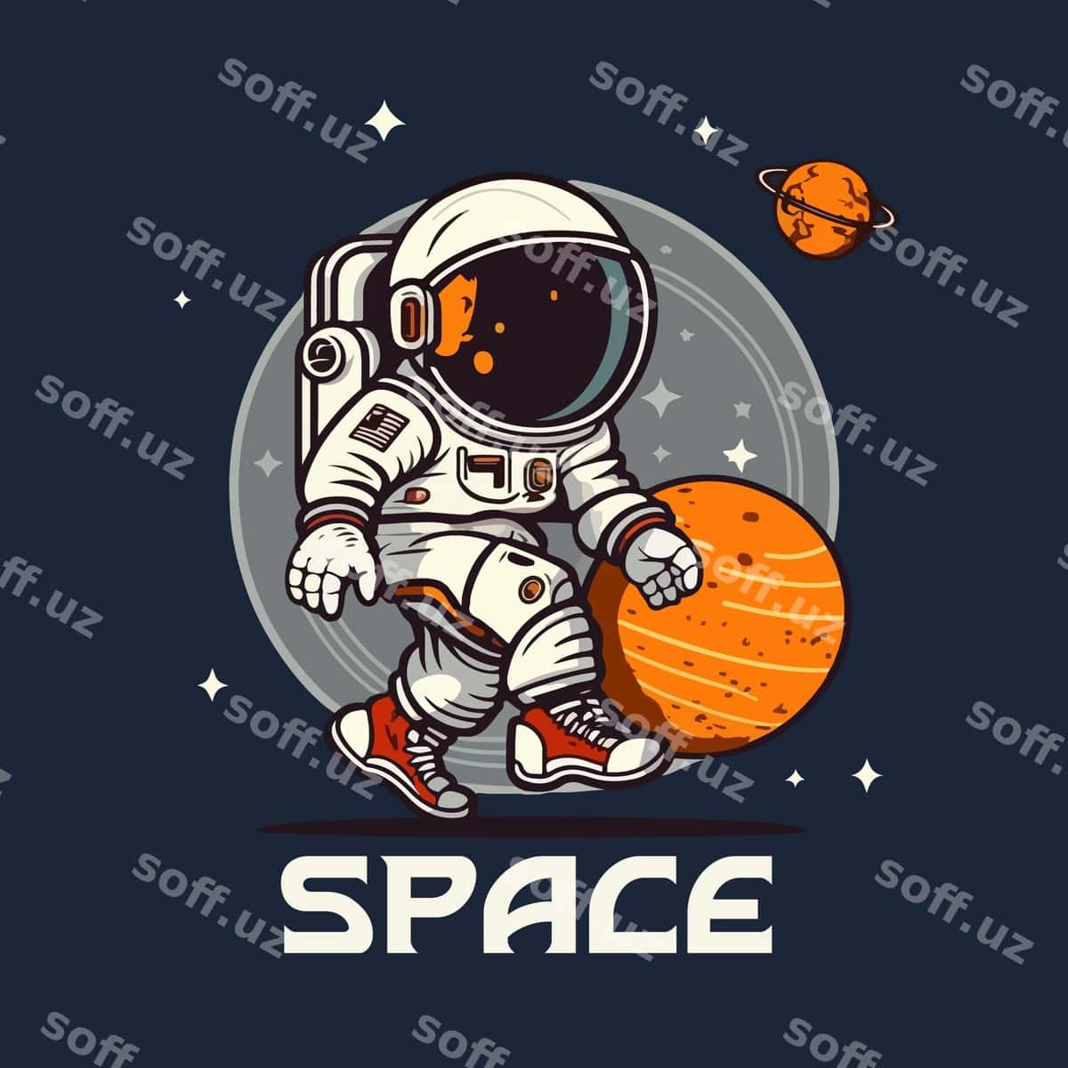 Astronavt, menga ko'proq kosmik futbolka dizayni kerak | Astronaut i need more space tshirt design 1