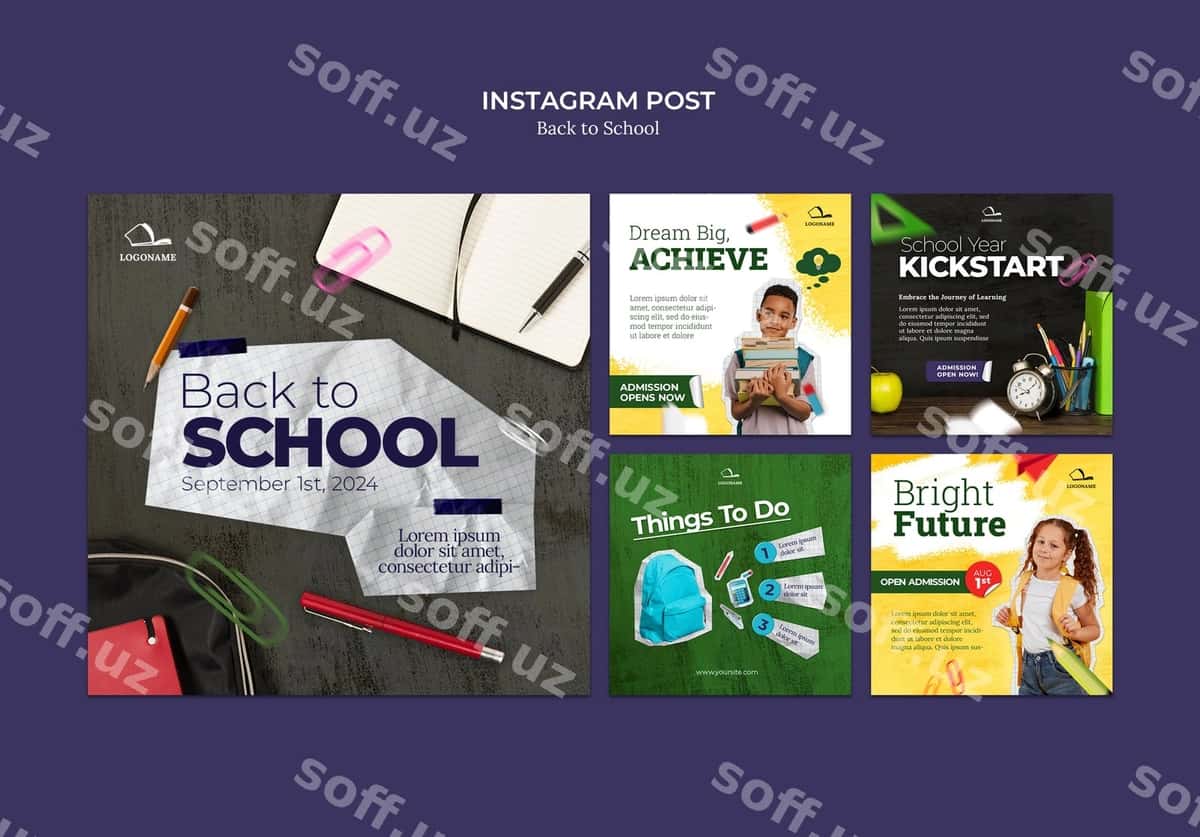 Maxsus maktab ceremoniyasi shabloni | Back school ceremony template 1