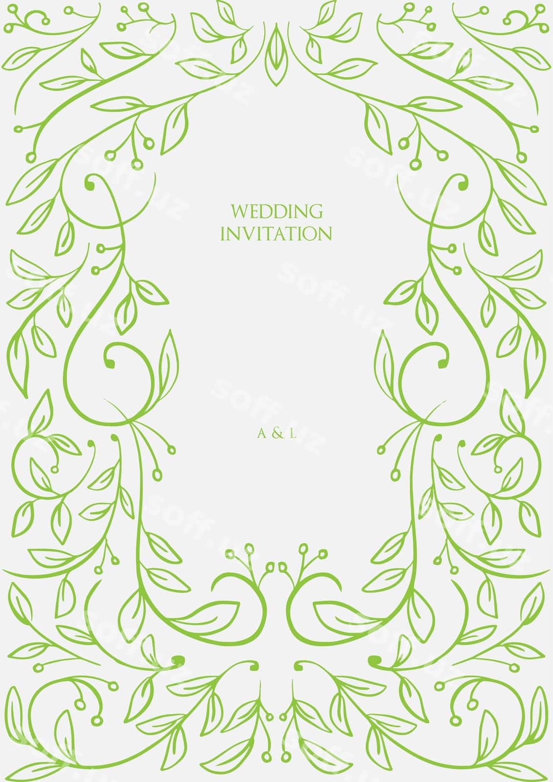 Batax shabloni turerga taklifnoma | Batik template wedding invitation 1