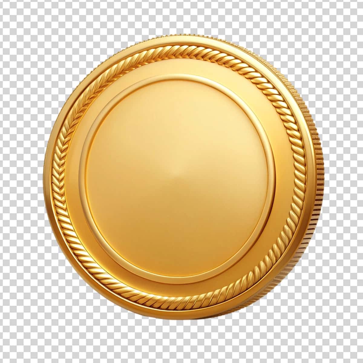 Oltin tanga izolyatsiya qilingan shaffof fon | Gold coin isolated transparent background 1