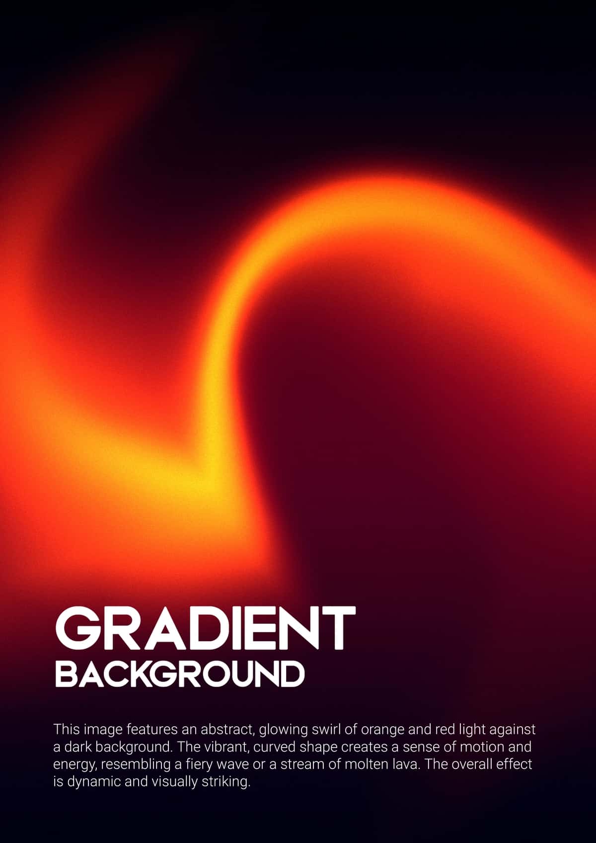 Mavhum porlayotgan to'q sariq qizil gradient quyuq fon | Abstract glowing orange red gradient dark background 1