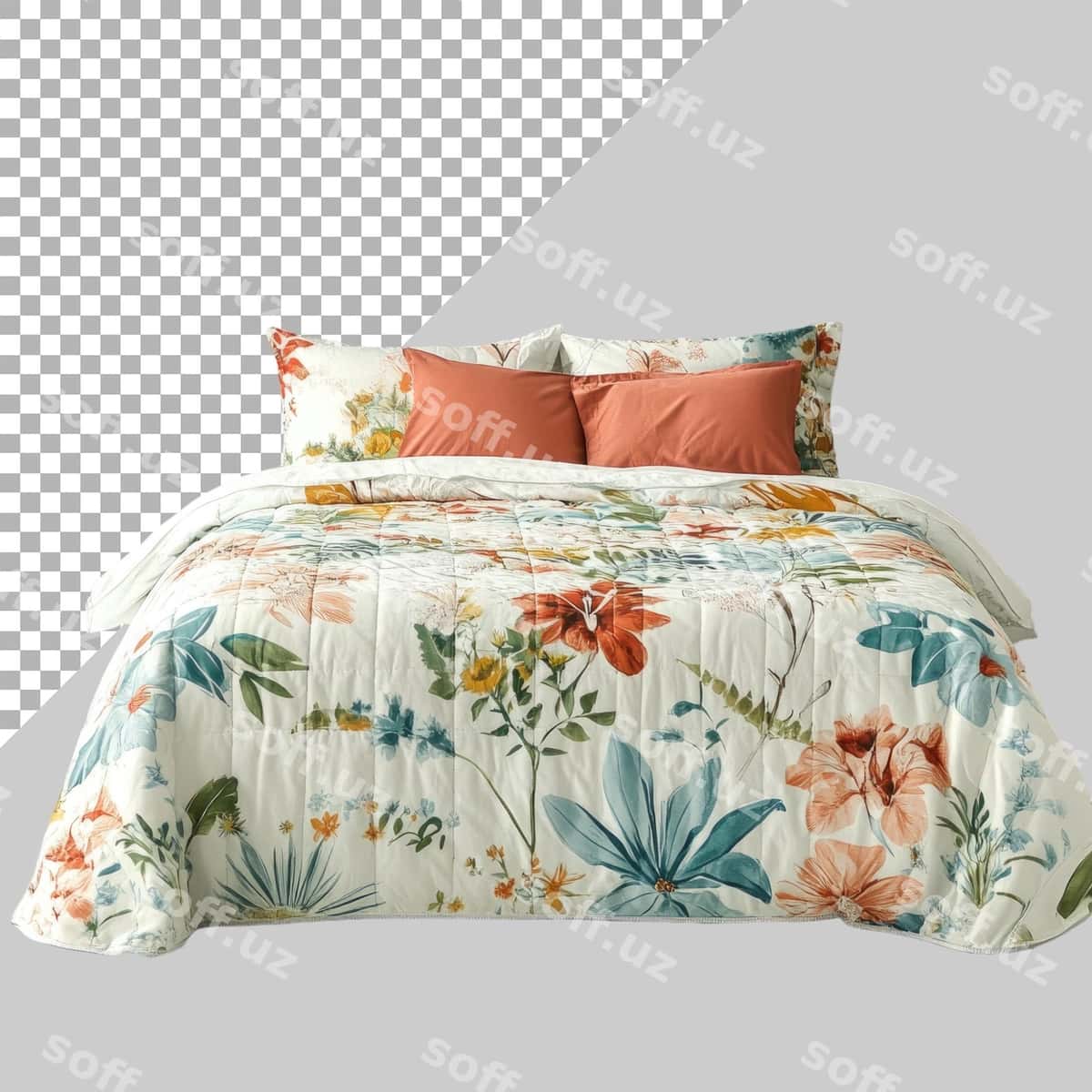 Shaffof orqa fondagi uy uyiga qoplanmalar | Bedspreads transparent background 1