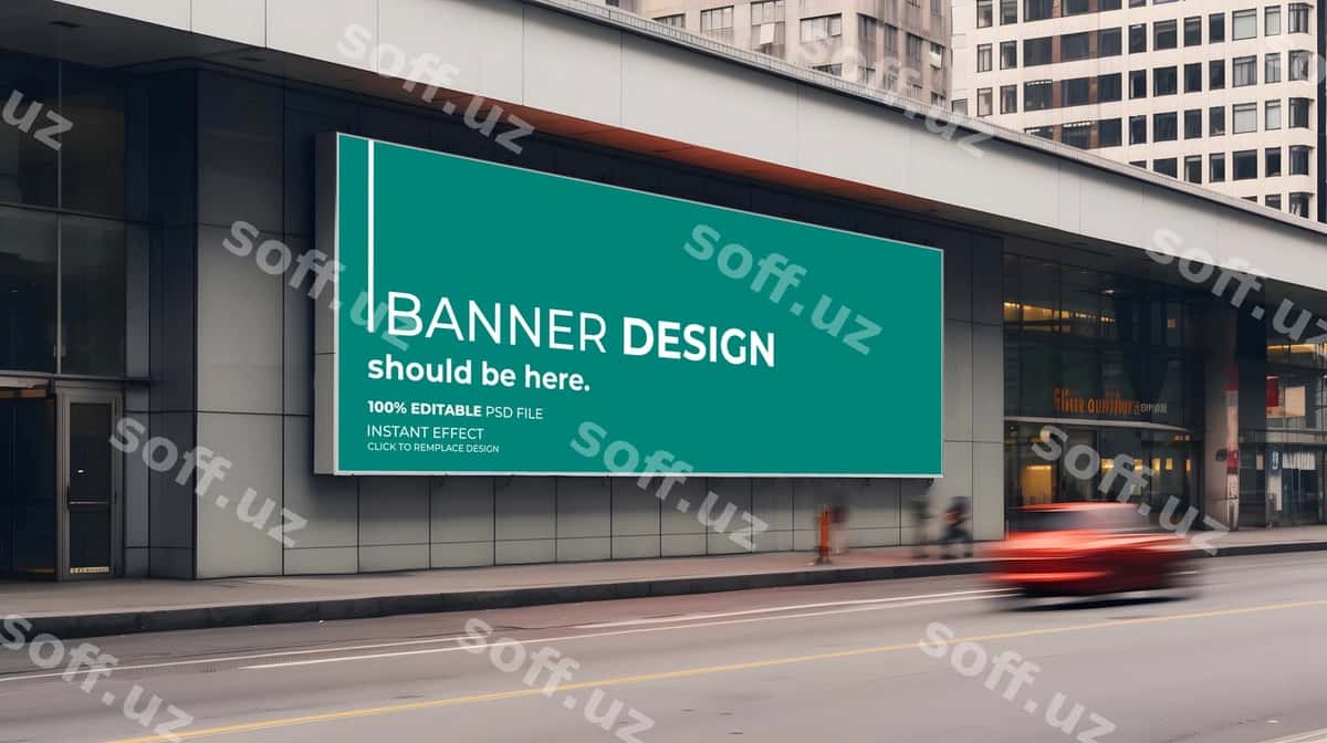 Tashqi billboard namunasi | Billboard mockup outdoor 1