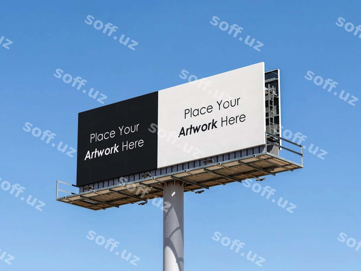 Billboard mockup ko'rinishi | Billboard mockup view 1