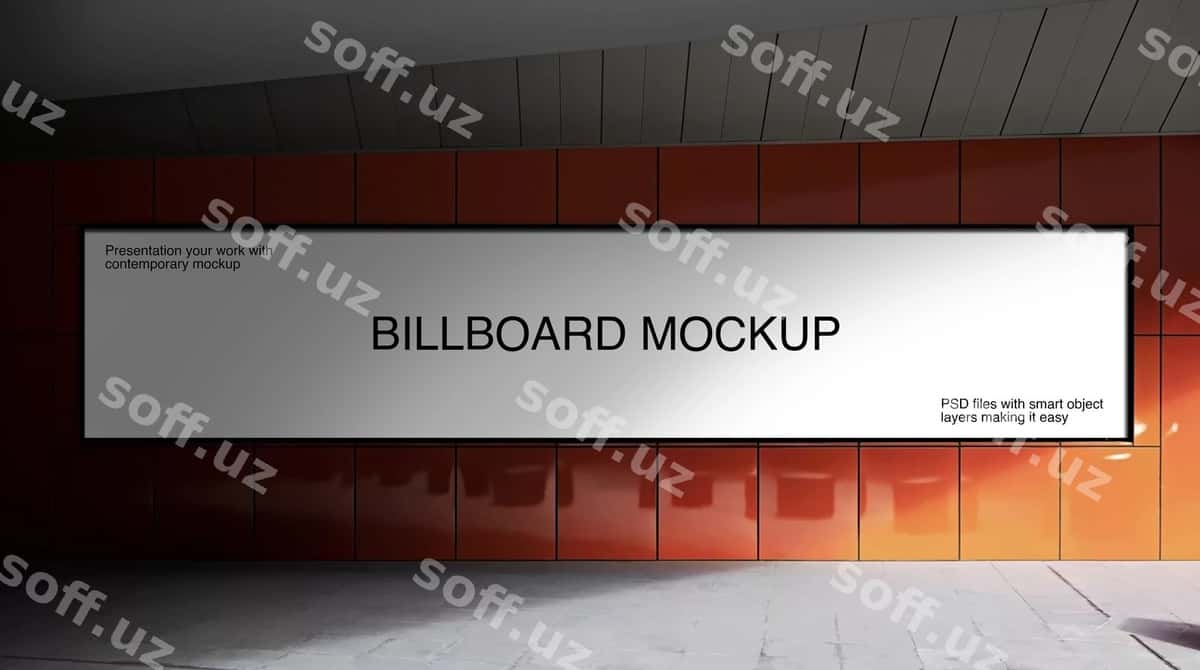 Billboard belgisi qizil devorda | Billboard sign red wall 1