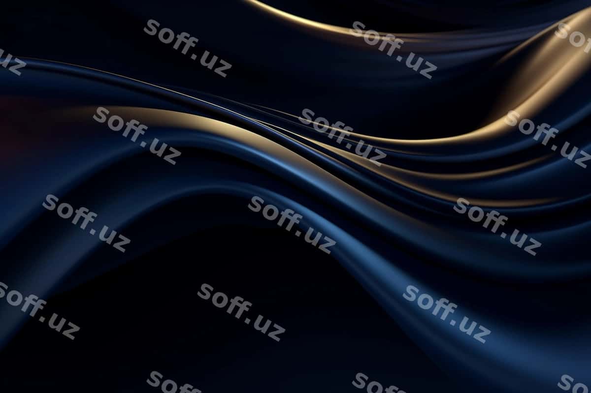 Sariq ko'k aylanma bilan qora fon | Black background with yellow blue swirl 1